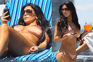 Photos of Kim Kardashian in a Bikini on a Boat in Miami