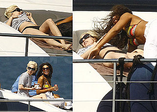 Pictures of Lady Gaga in a Bikini Rolling Around With Another Woman