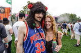 Creatively dressed festivalgoers got close at the Catalpa Festival at Randall's Island in New York City.  
