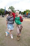 A couple attended the Lovebox Festival at Victoria Park in London.
