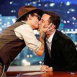 Johnny Depp Kissing Jimmy Kimmel