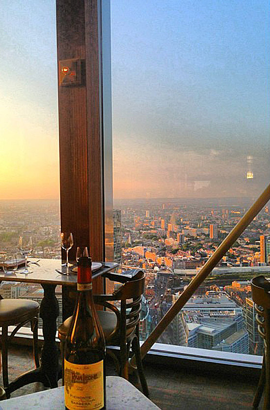 Cheers at a Rooftop Bar