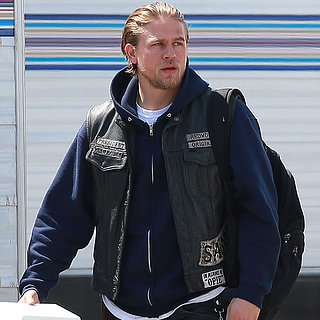 Charlie Hunnam on the Set of Sons of Anarchy in LA