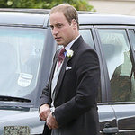 Prince William and Prince Harry at a Wedding in Gayton