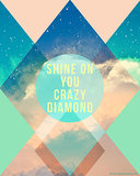 This inspirational print (price TBD) reads "Shine on you crazy diamond."
