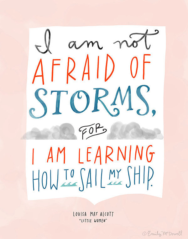 Louisa May Alcott's quote from Little Women is featured in this pretty print ($32).
