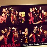 Getting our pose on at the POPSUGAR party.
