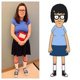 "I'm no hero. I put my bra on one boob at a time like everyone else." My Tina Belcher Halloween costume.
