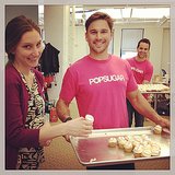 Cute cupcake boy delivery to the office.
