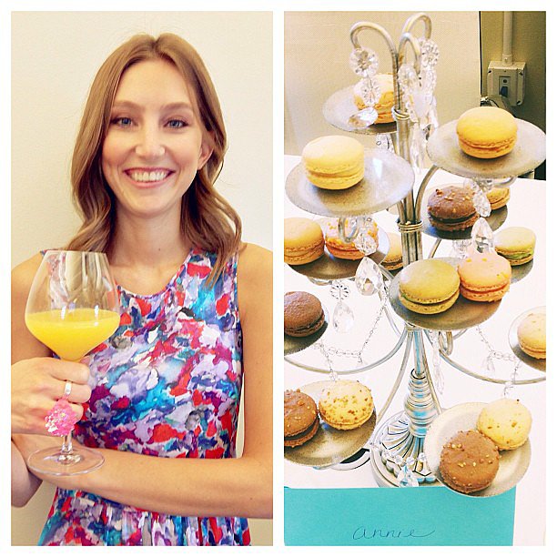 Macarons, mimosas, and a light-up ring for Annie.
