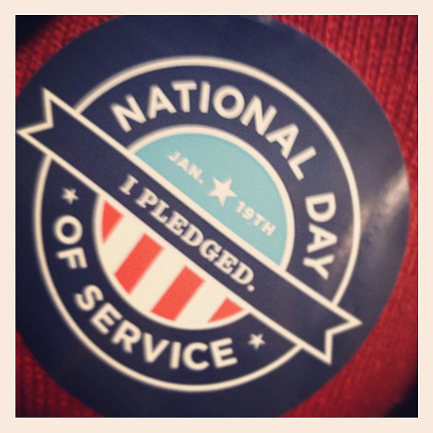 Participating in the National Day of Service.
