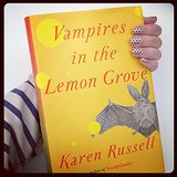 Awkwardly holding my next #popbooks — Vampires in the Lemon Grove — to show off my fun mani.
