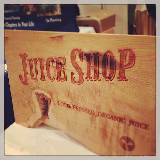 It wouldn't be a wedding fair without a juice cleanse.
