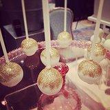 Glitter cake pops at the San Francisco Wedding Fair.
