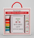 Send a sassy note with handmade flair using this cross-stitch stationery set ($20).
