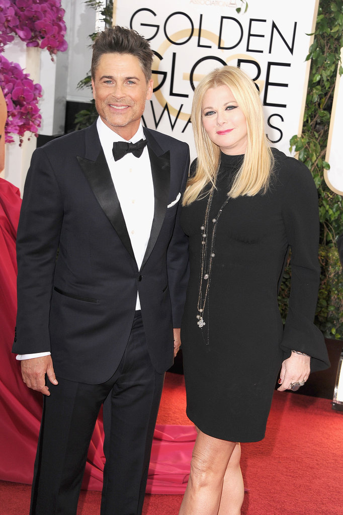 Rob Lowe and Sheryl Berkoff attended the Golden Globes.
