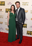 Seth Rogen was all smiles at the Critics' Choice Awards alongside his wife, Lauren Miller.
