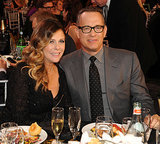 Rita Wilson and Tom Hanks posed for a picture during the Critics' Choice Awards.
