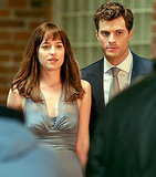 Fifty Shades of Grey Set Photos: Dakota Johnson, Jamie Dornan Film Anastasia's New Car Scene