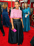 Kerry Washington Wears Crop Top Dress While Pregnant on 2014 SAG Awards Red Carpet: Pic