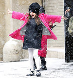 Suri Cruise Twirls and Dances In NYC Blizzard: Picture