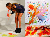 This Woman Pukes Colored Soy Milk On Canvas And Calls It Art