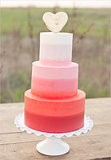 Ombre Heart-Topped Cake