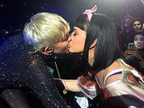 Miley Cyrus Kisses Katy Perry at Bangerz Tour Concert