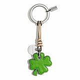 Coach leather shamrock key chain ($32)
