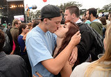 A couple wasn't shy to show some PDA at Outside Lands in San Francisco, CA.
