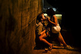 A couple had a moment together at a music festival in Portugal.
