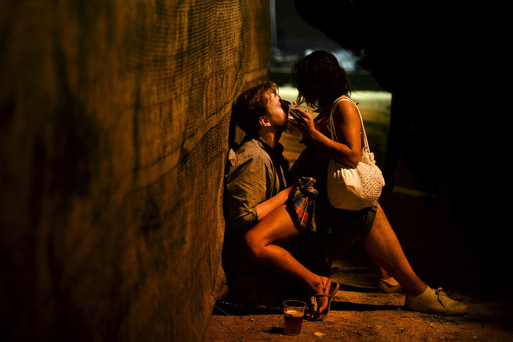 A couple had a moment together at a music festival in Portugal.
