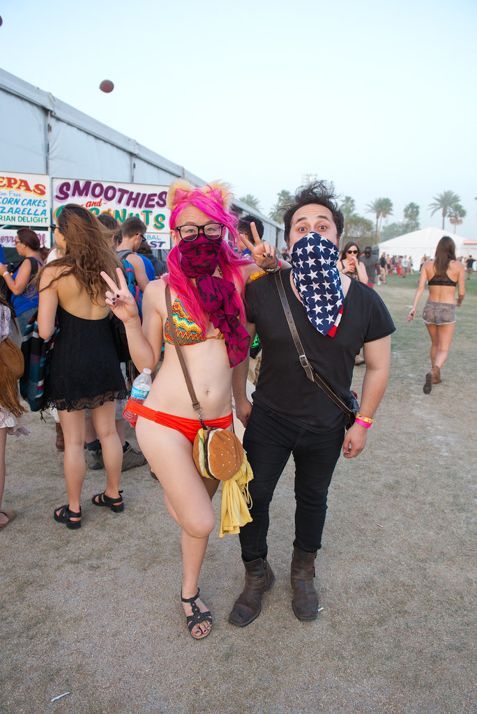 Masked fans attended Coachella.
