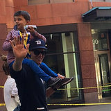 Gisele Bundchen and Tom Brady at 2014 Boston Marathon