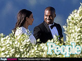 Kanye West Smiles Sweetly at His Bride, Kim Kardashian