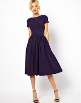 ASOS Midi Dress With Short Sleeves.