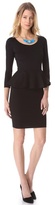 alice + olivia Amanda Long Sleeve Peplum Dress