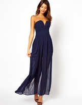 TFNC Maxi Dress With Plunge Bustier