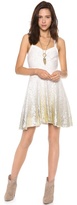 Free People Foil Ombre Lace Fit N Flare Dress