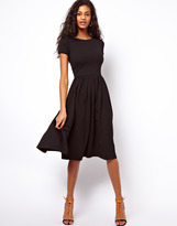 ASOS Midi Dress With Short Sleeves.