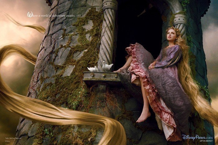 Taylor Swift as Rapunzel