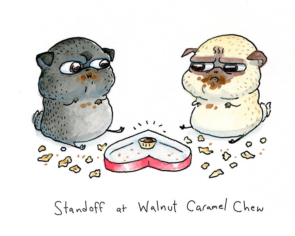 Standoff at walnut caramel chew ($4)
