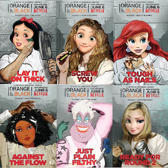 Disney Princesses as Orange Is the New Black Art