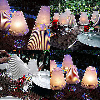 DIY Wine Glass Candle Lampshades