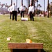 Go Green
From Bocce ball to the bean bag toss to croquet, lawn games get your guests moving and interacting before the DJ even begins.
Photo by Beaux Arts Photographie via Style Me Pretty